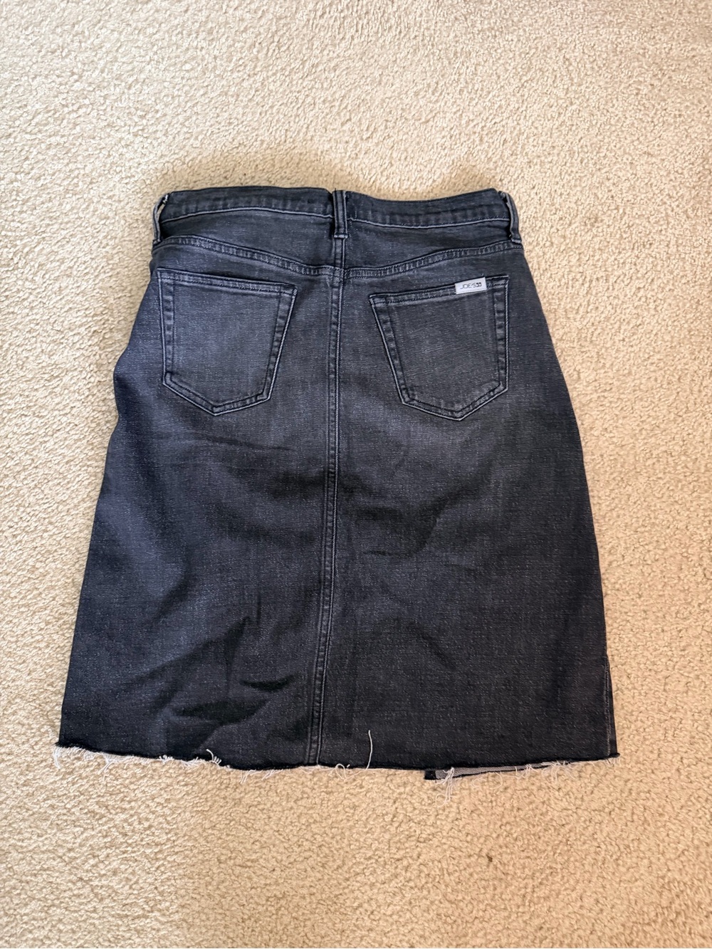 Joe's Jeans Washed Black Midi Denim Skirt